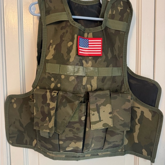🪖 Metemot Kids Army Role Play Set Costume – Camo Jacket & Vest (Size M) LIKE NEW - Picture 8 of 16